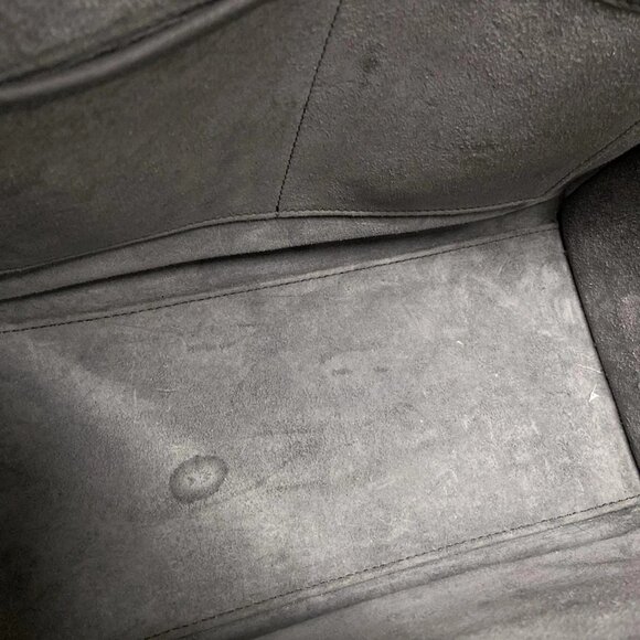 Auth CELINE Luggage Micro Shopper - Gray Leather Handbag - Picture 14 of 15